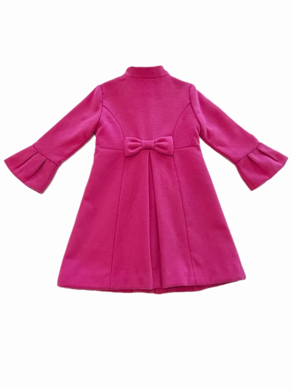 Janie and Jack Hot Pink Bell-Sleeve Pea Coat